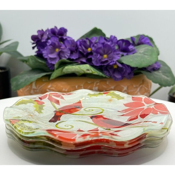 Pfaltzgraff Magical Season Set Of 4 Ruffled Appetizer Plates - Picture 4 of 10